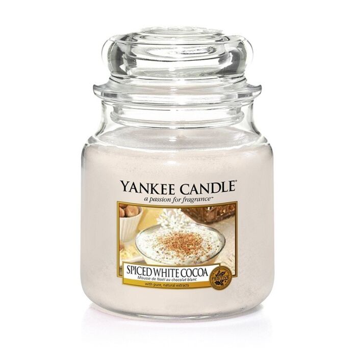 Yankee Candle Spiced White Cocoa Medium Jar-1